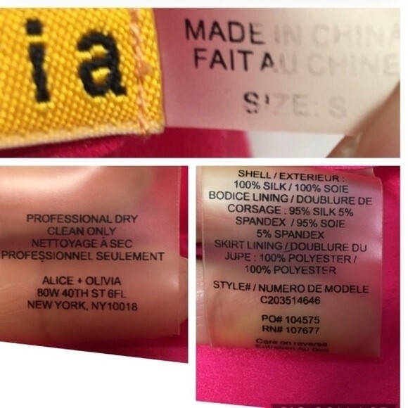 Alice+Olivia Pleated Silk Mini Dress Raspberry S - Picture 6 of 8